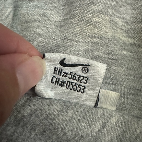 Nike Vintage swoosh Logo Sweatshirt 1/4 Zip Top XL Light Gray - Picture 9 of 12